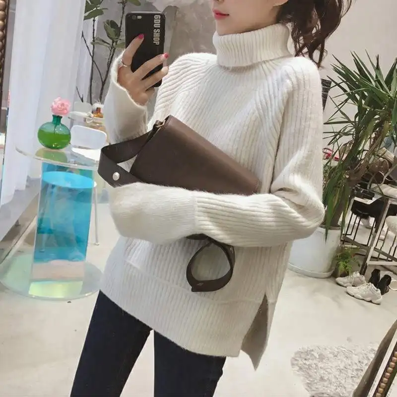 Sweater Women's New Korean Style Top Versatile and Lazy Style Outerwear High Collar Autumn/Winter Coat
Sweater Women's New Korean Style Top Versatile and Lazy Style Outerwear High Collar Autumn/Winter Coat