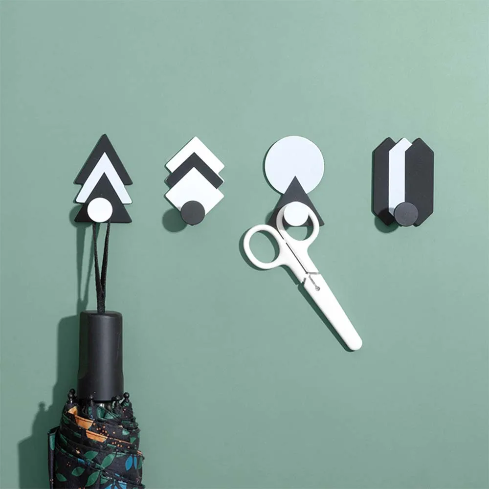 Nordic Style Wrought Iron Geometric Hook Seamless Sticky Hook Creative Non-porous Kitchen Wall Hanging Bathroom Accessories
Nordic Style Wrought Iron Geometric Hook Seamless Sticky Hook Creative Non-porous Kitchen Wall Hanging Bathroom Accessories