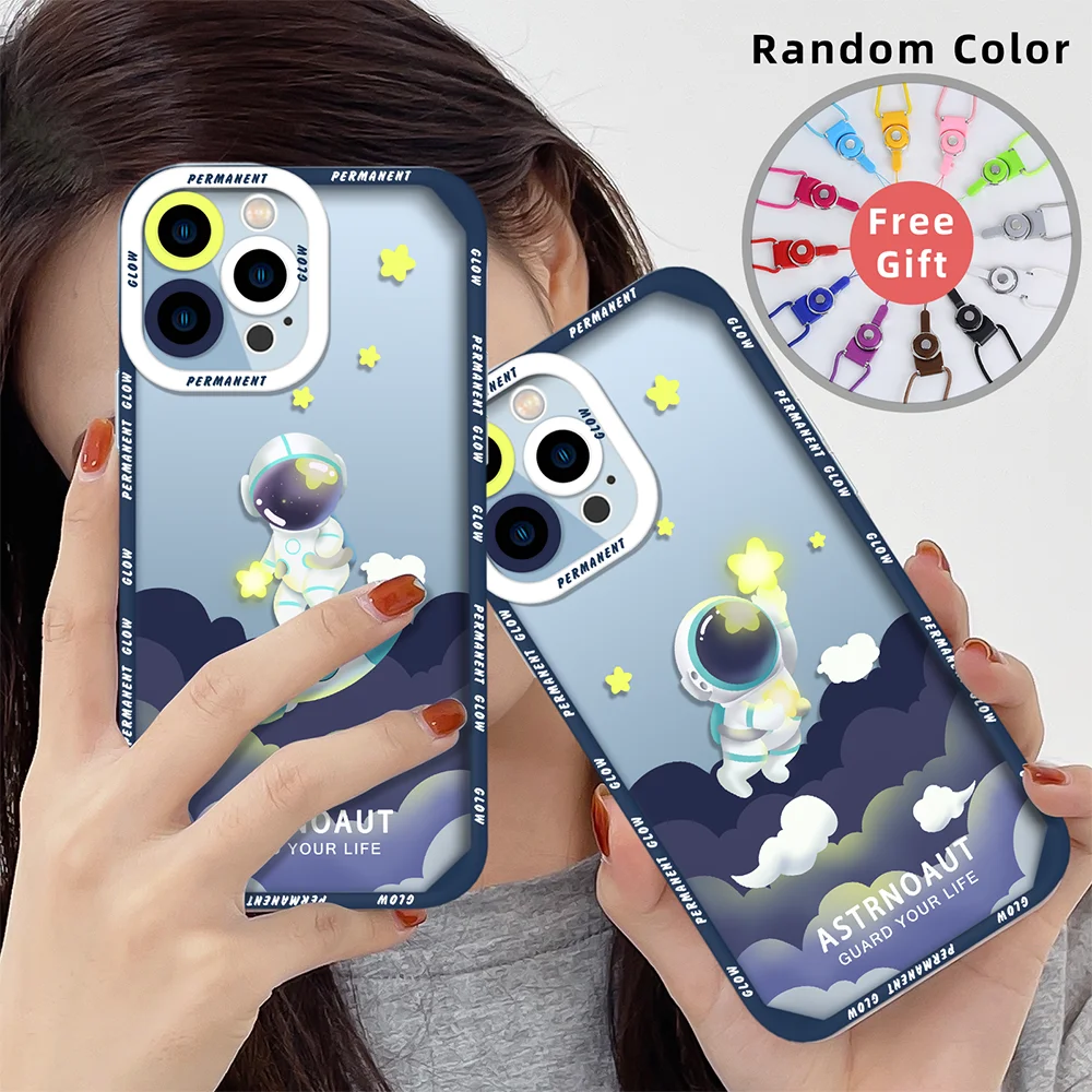 Cartoon Astronaut Case for IPhone 7 8 Plus 11 12 13 Pro MAX Mini Cover for IPhone SE2020 XR X XS Fundas Camera Protection
Cartoon Astronaut Case for IPhone 7 8 Plus 11 12 13 Pro MAX Mini Cover for IPhone SE2020 XR X XS Fundas Camera Protection
