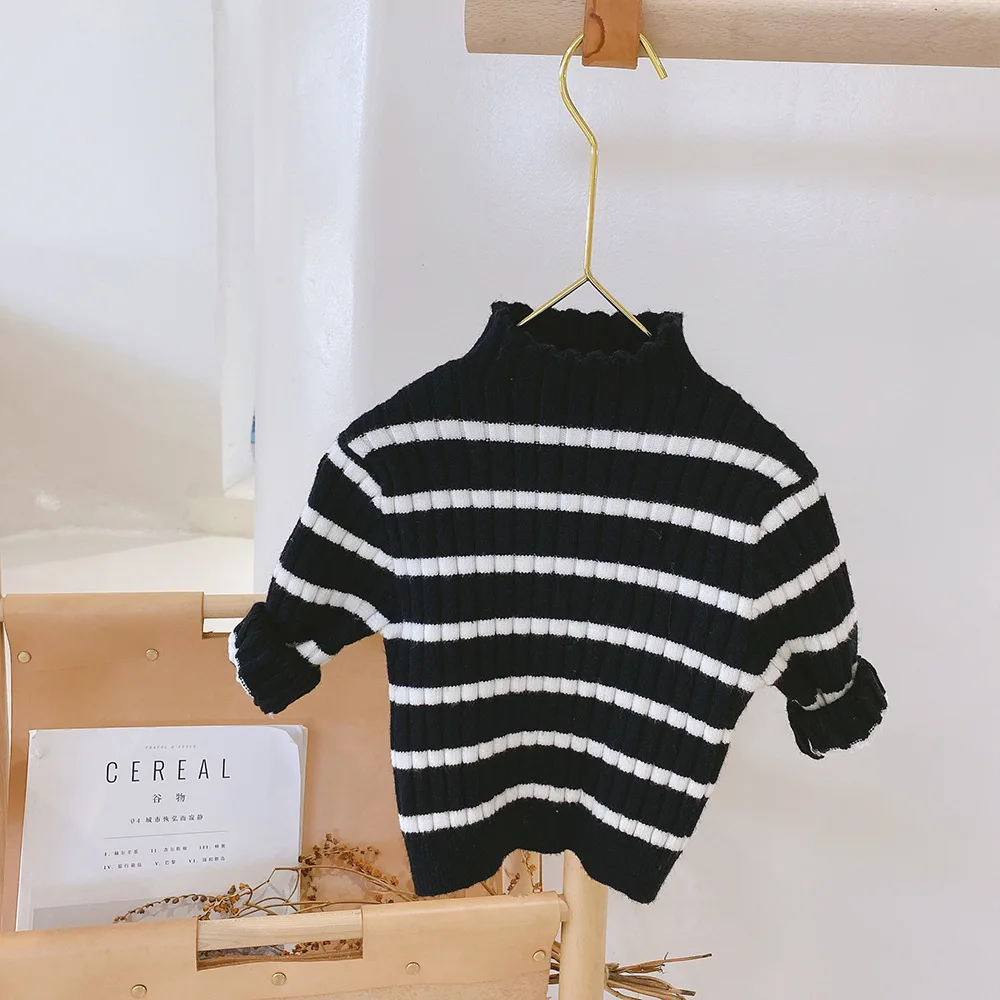 

Kids Sweater Baby Boys Girls Turtleneck Sweaters Spring Autumn Toddler Girl Knitted Bottoming Tops Childrens Long Sleeve Clothes