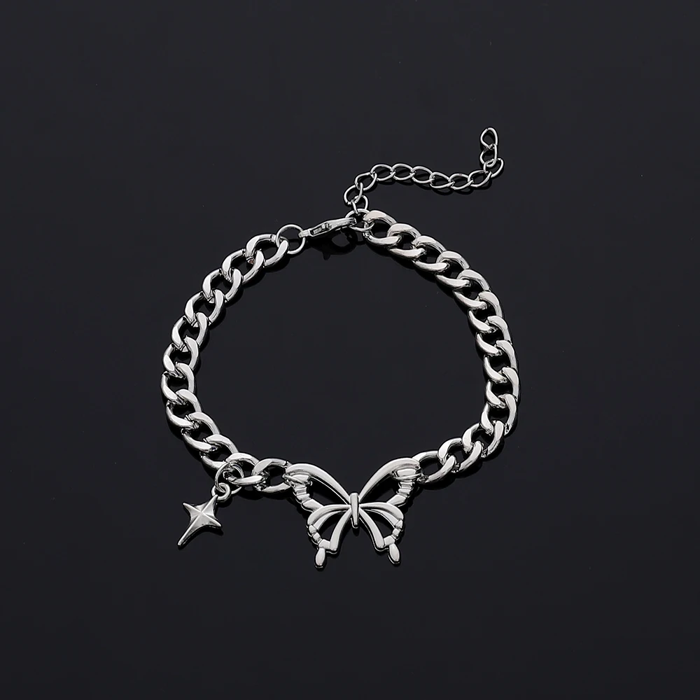 Hip Hop Punk Style Butterflys Starburst Pendant Bracelet Female Gift All-Matched Fashion Jewelry Design Woman Jewelry
Hip Hop Punk Style Butterflys Starburst Pendant Bracelet Female Gift All-Matched Fashion Jewelry Design Woman Jewelry