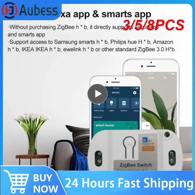 3/5/8PCS Smart Life Zigbee Smart Switch Voice Control Remote Control Zigbee Smart Switch Smarthings App 10a Smart Home
3/5/8PCS Smart Life Zigbee Smart Switch Voice Control Remote Control Zigbee Smart Switch Smarthings App 10a Smart Home