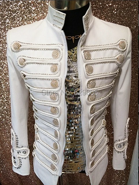 Plus size men jacket costumized outfit simple palace male singer white top Bar nightclub DJ prom wear party costume outerwear
Plus size men jacket costumized outfit simple palace male singer white top Bar nightclub DJ prom wear party costume outerwear