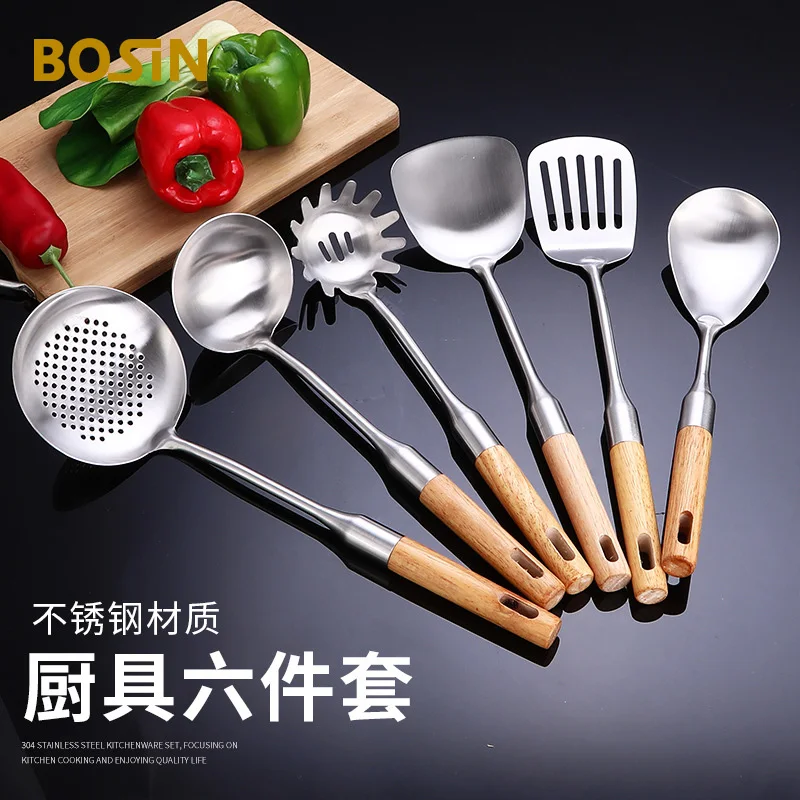 Stainless Steel Kitchen Utensils Frying Shovel Spatula Slotted Spoon Cooking Equpment Turner With Wood Handle
Stainless Steel Kitchen Utensils Frying Shovel Spatula Slotted Spoon Cooking Equpment Turner With Wood Handle