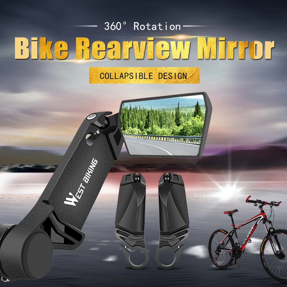 Folding Bike Mirrors Outdoor Sports Accessories 360 Degrees Rotatable Foldable Bicycle Rear View Glass For MTB Road Mountain
Folding Bike Mirrors Outdoor Sports Accessories 360 Degrees Rotatable Foldable Bicycle Rear View Glass For MTB Road Mountain