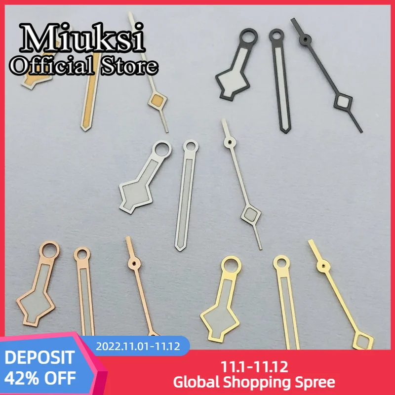 Miuksi silver rose gold yellow hands luminous hands fit NH35 NH36 ETA2824 2836 Miyota8215 8205 821A Mingzhu DG2813 3804 movement
Miuksi silver rose gold yellow hands luminous hands fit NH35 NH36 ETA2824 2836 Miyota8215 8205 821A Mingzhu DG2813 3804 movement