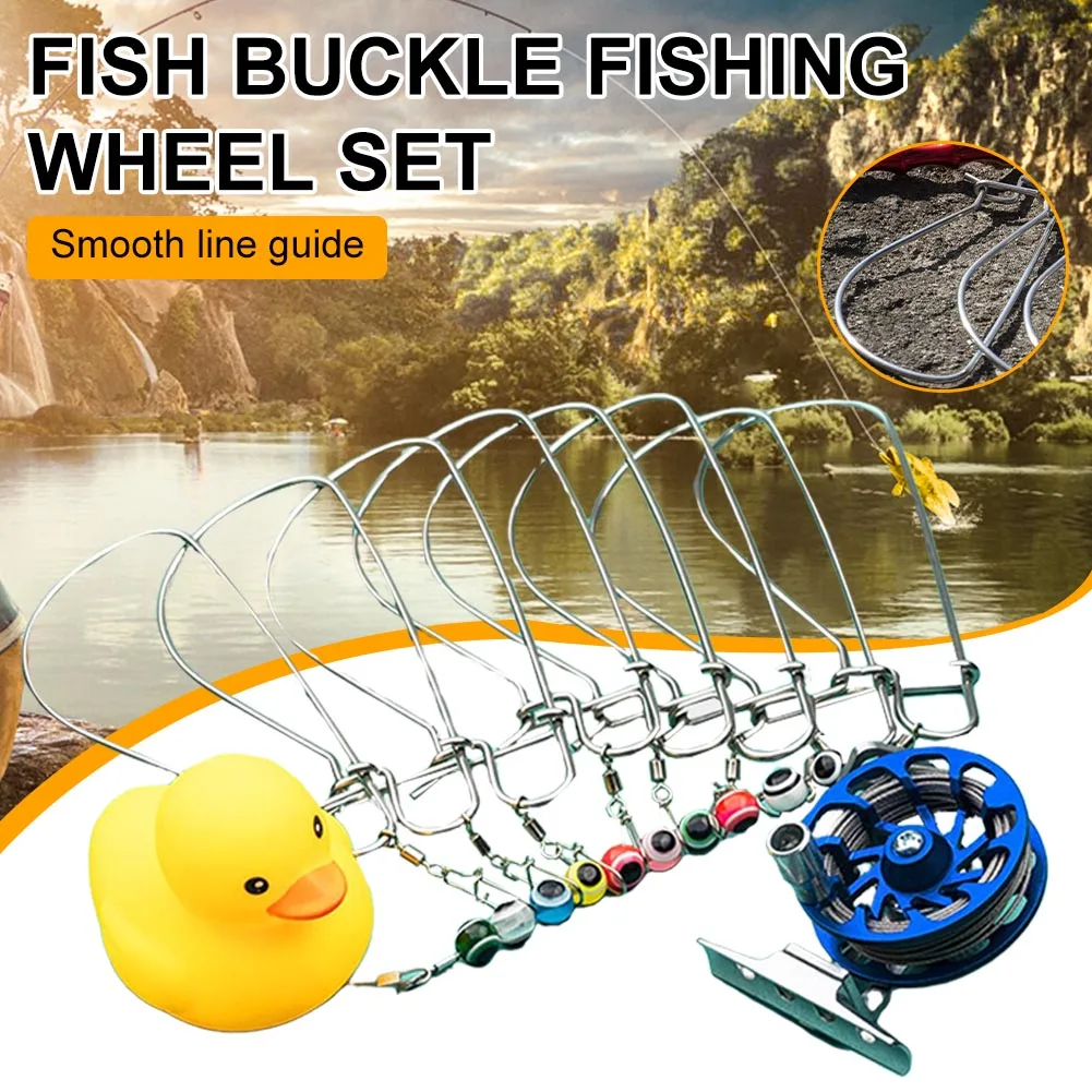 Fishing Stringer With Float And Reel Steel Wire 10 Stainless Steel Fishing Snaps Metal Sea Fishing Accessorie Carp Fishing Goods
Fishing Stringer With Float And Reel Steel Wire 10 Stainless Steel Fishing Snaps Metal Sea Fishing Accessorie Carp Fishing Goods