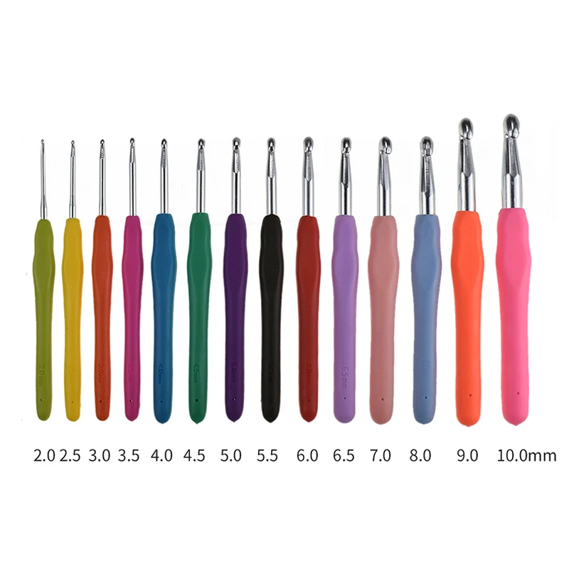 14pcs Crochet Hook Ergonomic Set 2.0-10.0mm Soft Handle Crochet Needles Yarn Weave Knitting Needles For Chunky Yarns CH099
14pcs Crochet Hook Ergonomic Set 2.0-10.0mm Soft Handle Crochet Needles Yarn Weave Knitting Needles For Chunky Yarns CH099