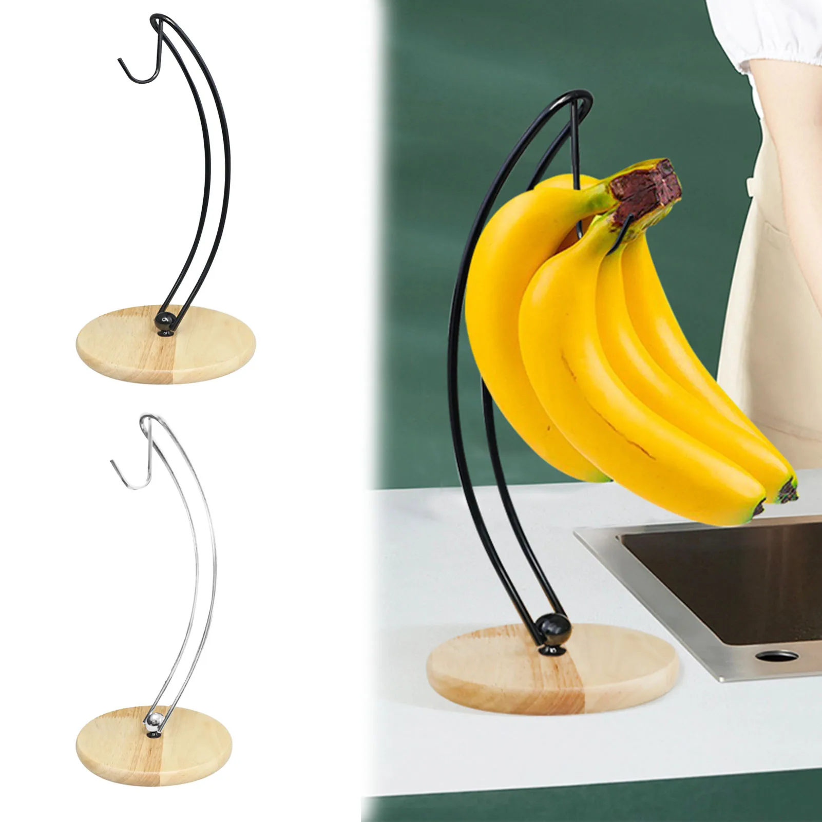 Kitchen Banana Holder Countertop Banana Stand Tree Stand Banana Grape Lychee Rack Fruit Storage Display Hook Living Room Decor
Kitchen Banana Holder Countertop Banana Stand Tree Stand Banana Grape Lychee Rack Fruit Storage Display Hook Living Room Decor
