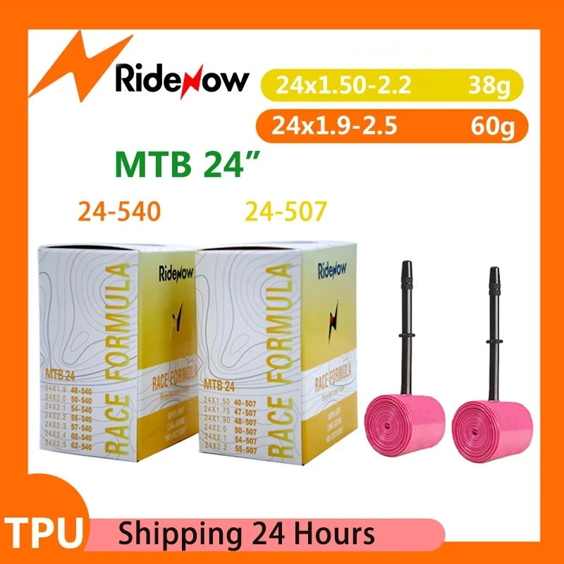 

RideNow TPU Bike Inner Tube Tire MTB Bike 24 inch 507/540 24x1.5 1.75 1.9 2.0 2.1 2.2 2.3 2.4 2.5 Folding Mountain Bicycle Tyre