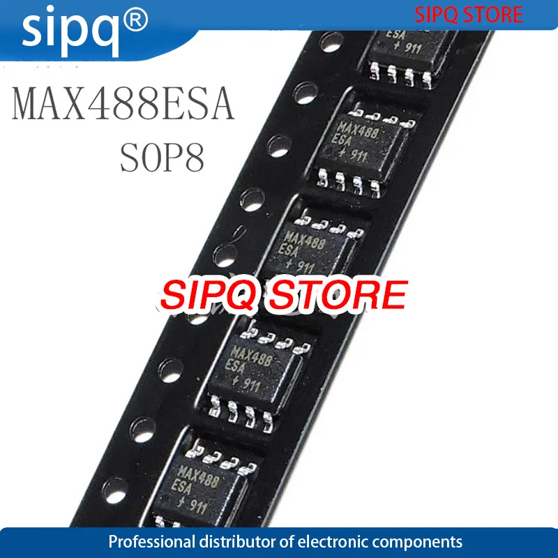10 шт./партия, MAX488ESA MAX488 SOP8, низкая мощность, Непрерывная скорость, ограниченная фотография, трансиверы, новые оригинальные