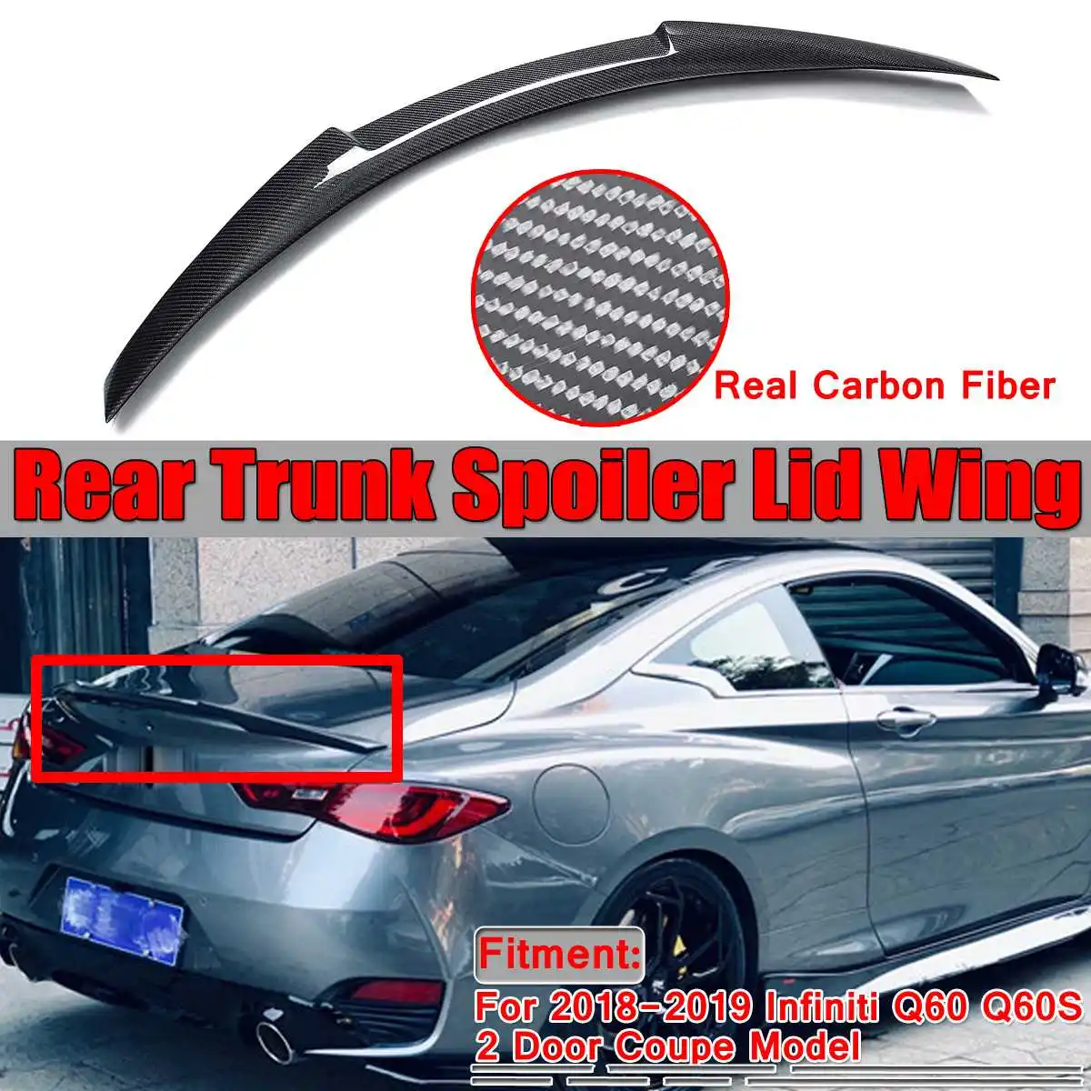 New 3 Style Real Carbon Fiber Car Rear Trunk Spoiler Wing Lid For Infiniti Q60 Q60S 2018-2019 Rear Trunk Boot Lip Spoiler Wing
New 3 Style Real Carbon Fiber Car Rear Trunk Spoiler Wing Lid For Infiniti Q60 Q60S 2018-2019 Rear Trunk Boot Lip Spoiler Wing
