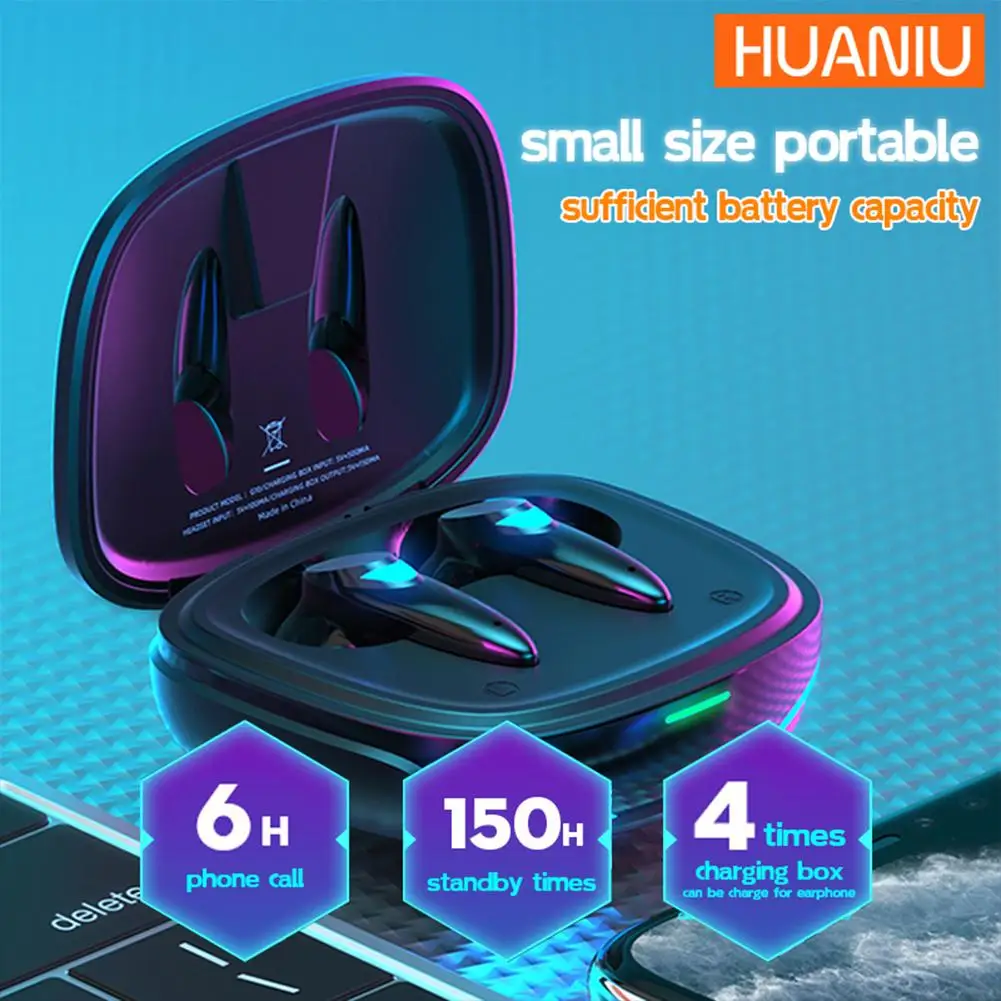 Игровая гарнитура G10 Tws, совместимая с Bluetooth 5,1, с низкой задержкой, сверхдлительный Срок службы батареи, беспроводная Спортивная гарнитура с ...
Игровая гарнитура G10 Tws, совместимая с Bluetooth 5,1, с низкой задержкой, сверхдлительный Срок службы батареи, беспроводная Спортивная гарнитура с ...