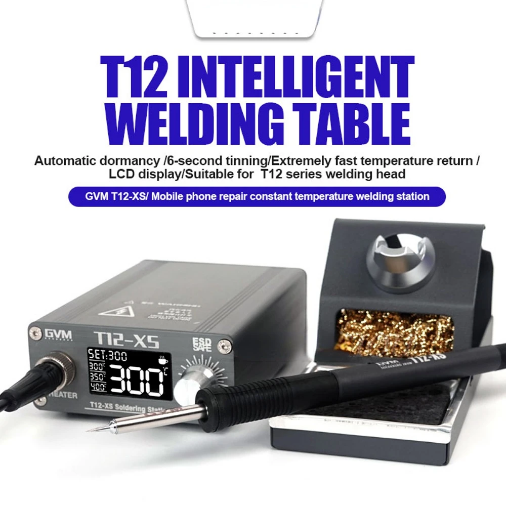 GVM T12-XS Mobile Phone Maintenance Thermostatic Welding Station 6s Molten Tin Quick Temperature Rise BGA Rework Tools
GVM T12-XS Mobile Phone Maintenance Thermostatic Welding Station 6s Molten Tin Quick Temperature Rise BGA Rework Tools