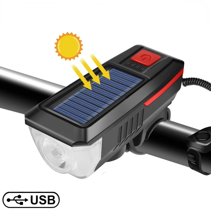 New solar bicycle lights USB charging horn lights night riding lighting mountain bike headlights bicycle accessories
New solar bicycle lights USB charging horn lights night riding lighting mountain bike headlights bicycle accessories