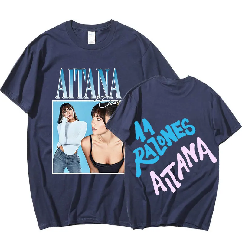 Spain Singer Aitana Ocana Music Album 11 Razones T Shirt Harajuku Fashion Hip Hop Short Sleeve Oversized T-shirts Top Streetwear
Spain Singer Aitana Ocana Music Album 11 Razones T Shirt Harajuku Fashion Hip Hop Short Sleeve Oversized T-shirts Top Streetwear