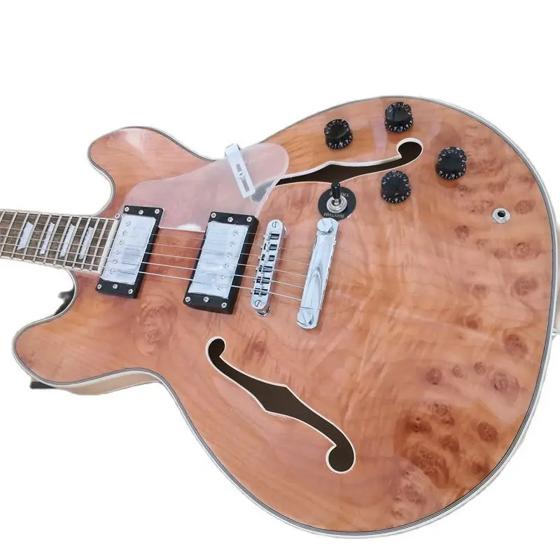 Hollow Electric Guitar Classic Make Maple Tree Burl Grain 22 Frets 6-string Humbucker Random Pattern Factory Outlet Beginner
Hollow Electric Guitar Classic Make Maple Tree Burl Grain 22 Frets 6-string Humbucker Random Pattern Factory Outlet Beginner