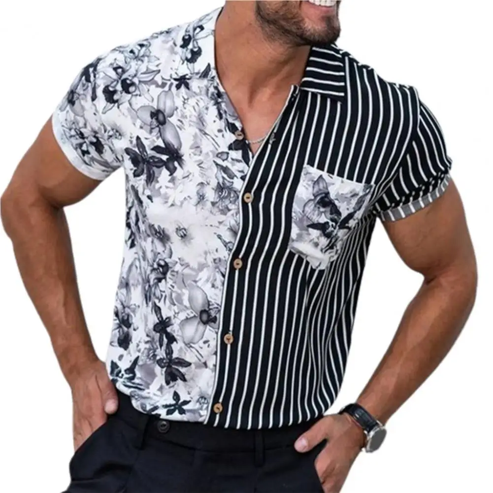 2022 Summer Fashion Men Shirt Stripe Leaf Print Single-breasted Cardigan Summer Short Sleeve Casual Shirt Tops Male Clothing
2022 Summer Fashion Men Shirt Stripe Leaf Print Single-breasted Cardigan Summer Short Sleeve Casual Shirt Tops Male Clothing
