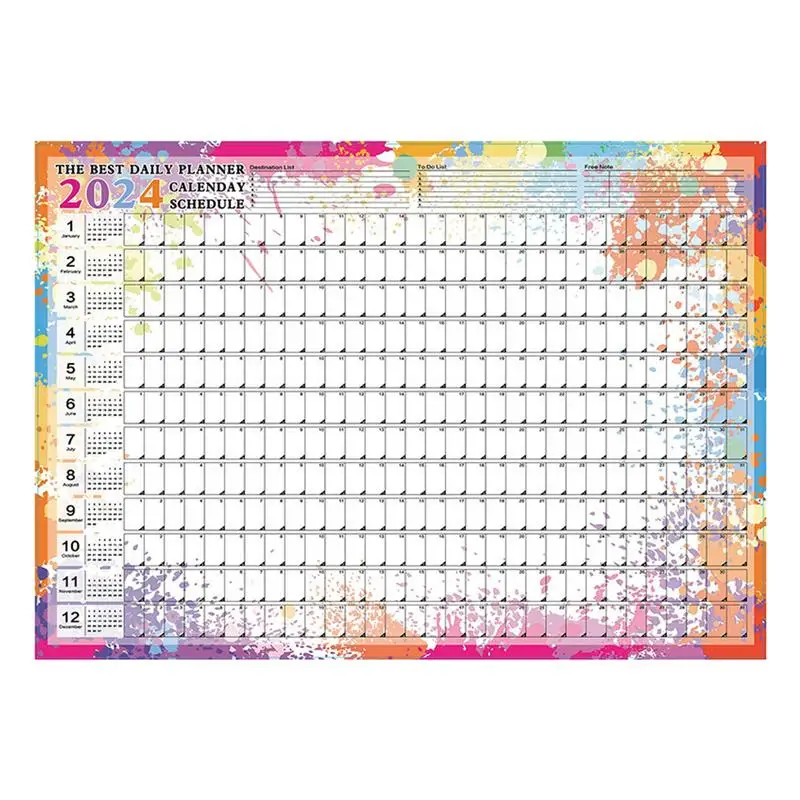 Wall Yearly Planner Horizontal Colorful Schedule Planner 2024 Wall Calendars For School Office Classroom School Jan To Dec 29.2
Wall Yearly Planner Horizontal Colorful Schedule Planner 2024 Wall Calendars For School Office Classroom School Jan To Dec 29.2