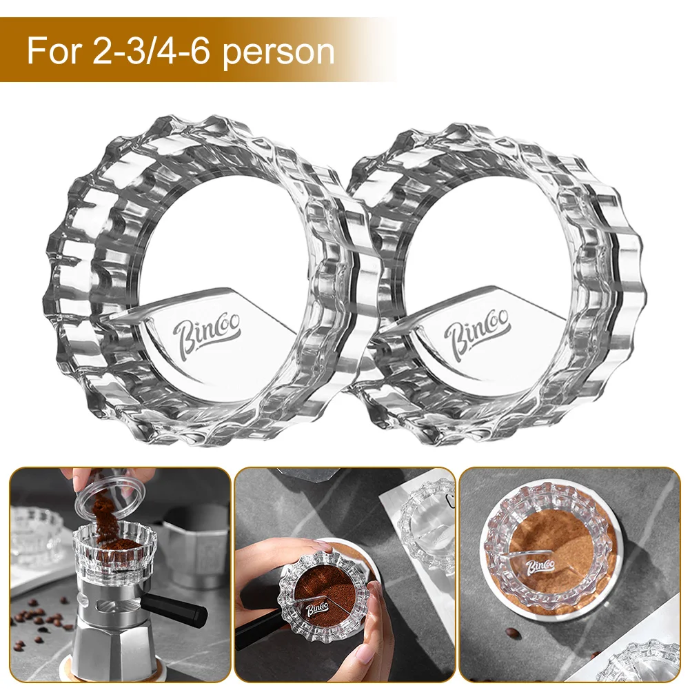 

55MM 60MM Coffee Tamper for Moka Pot Rotary Powder Dosing Ring Coffee Distributor Leveler Espresso Tools for Home Kitchen
