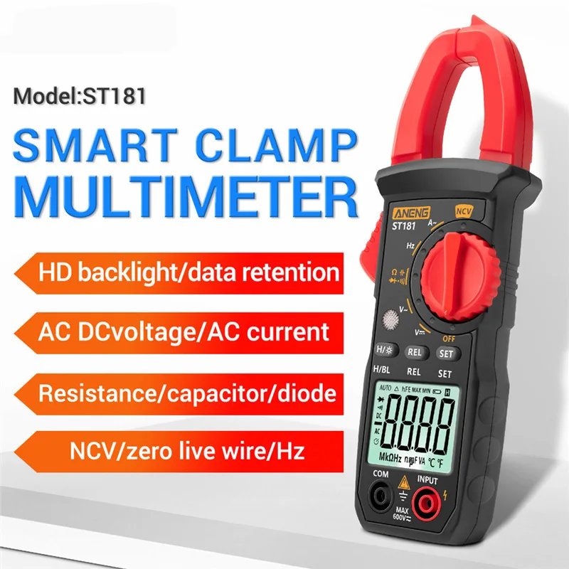 Intelligent Backlight Digital Display Clamp Meter High Precision Multi-Meter 400A AC/DC Clamp Ammeter
Intelligent Backlight Digital Display Clamp Meter High Precision Multi-Meter 400A AC/DC Clamp Ammeter