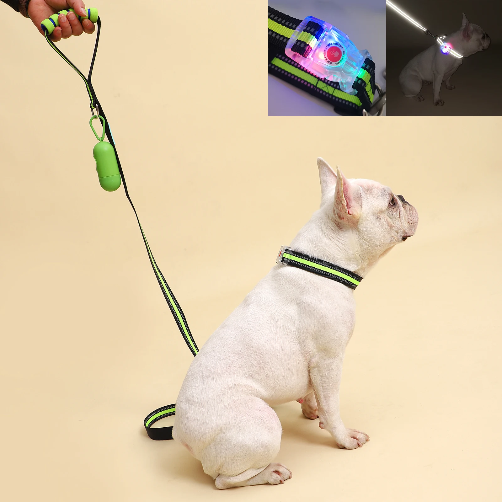 LED Dog Collar Leash Set in the Night for Pet Pooch Buddy Light Flashing Puppy Neck Nylon Band for Dark Outdoor Training Playing
LED Dog Collar Leash Set in the Night for Pet Pooch Buddy Light Flashing Puppy Neck Nylon Band for Dark Outdoor Training Playing