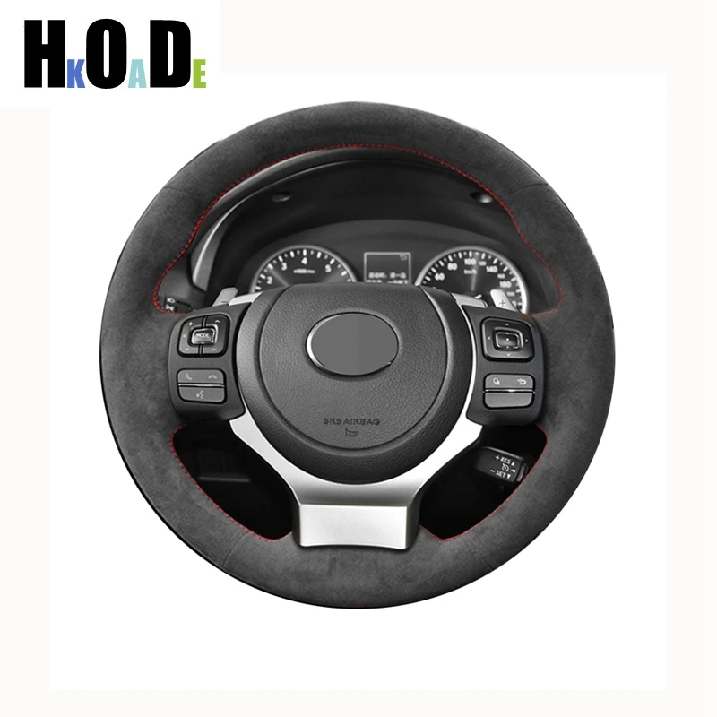 Hand-Stitched Black Suede Car Steering Wheel Cover For Lexus NX300 NX300H IS350 2015 - 2021
Hand-Stitched Black Suede Car Steering Wheel Cover For Lexus NX300 NX300H IS350 2015 - 2021