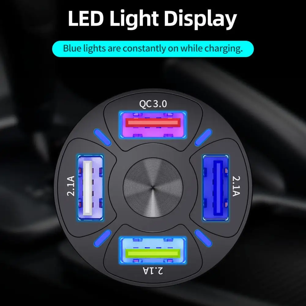 4 Ports USB Car Charger Quick Charge 3.0 Fast Car Cigarette Lighter For Samsung Huawei Xiaomi iphone Car Charger QC 3.0
4 Ports USB Car Charger Quick Charge 3.0 Fast Car Cigarette Lighter For Samsung Huawei Xiaomi iphone Car Charger QC 3.0