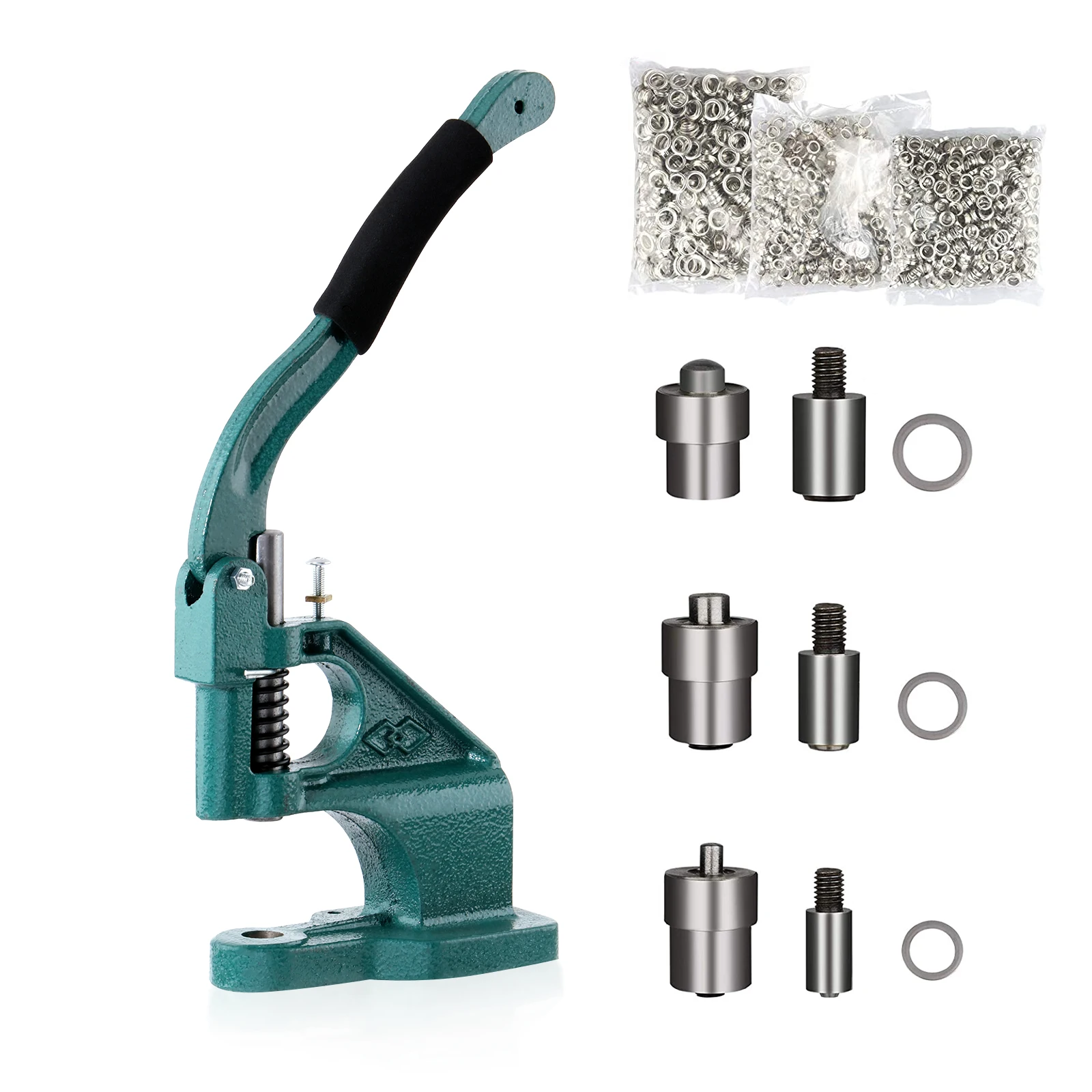 Machine Eyelet 3 Hand Tool Garment of Sets Grommet with Press Golver Buttonholes Button Eyelets Machine Molds+1500pcs Manual
Machine Eyelet 3 Hand Tool Garment of Sets Grommet with Press Golver Buttonholes Button Eyelets Machine Molds+1500pcs Manual