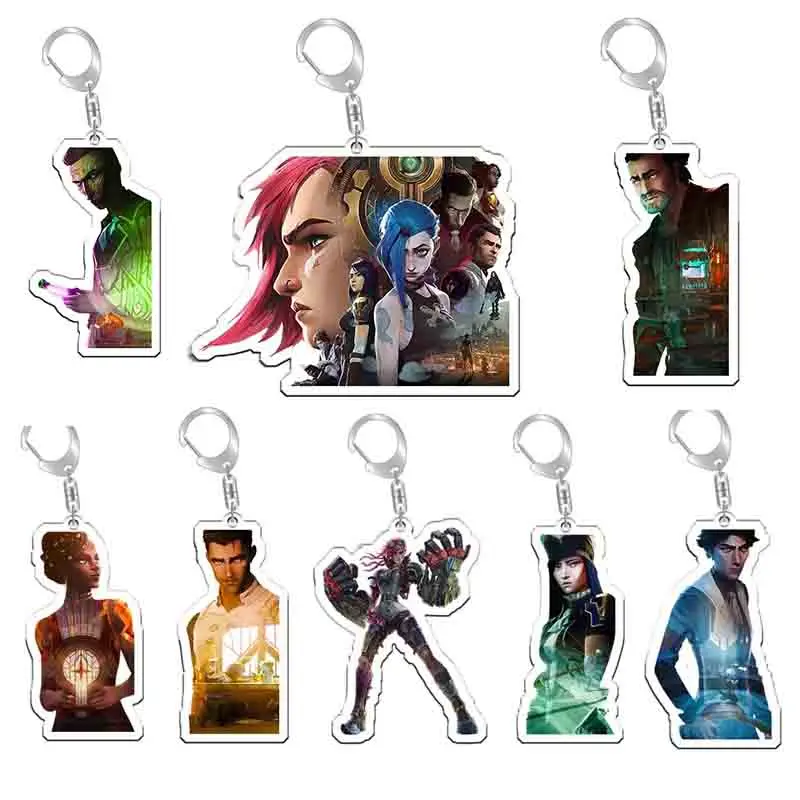 Anime League of Arcane Keychain Cartoon Cute Jinx Vi Pendant Key Decorate Acrylic Double Side Transparent Car Keychain Fans Gift
Anime League of Arcane Keychain Cartoon Cute Jinx Vi Pendant Key Decorate Acrylic Double Side Transparent Car Keychain Fans Gift