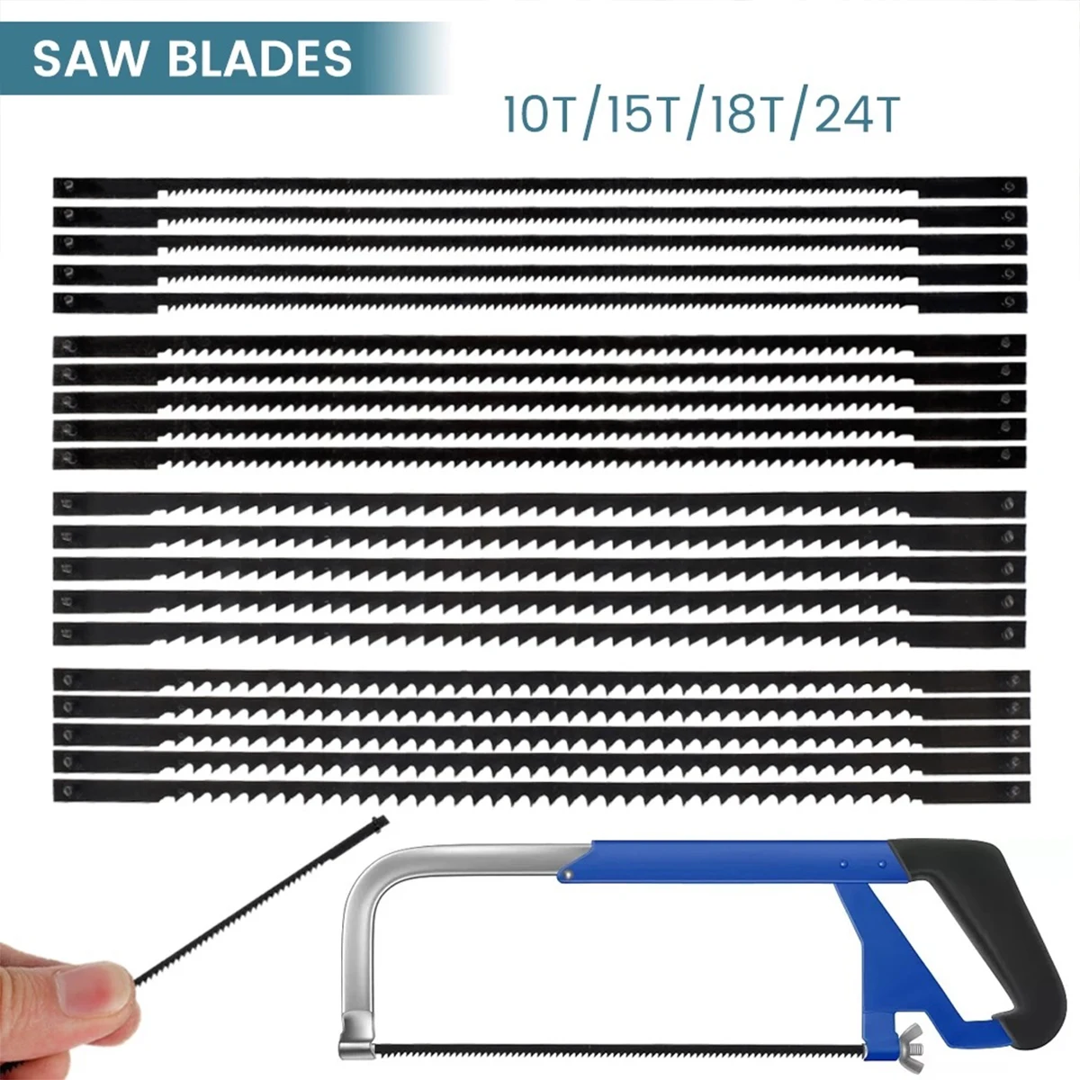 36Pcs 10/15/18/24 Teeth Scroll Saw Blade 127mm Woodworking Power Tool Accessories Black For Wood Plastic Foam Soft Metal Cutting
36Pcs 10/15/18/24 Teeth Scroll Saw Blade 127mm Woodworking Power Tool Accessories Black For Wood Plastic Foam Soft Metal Cutting