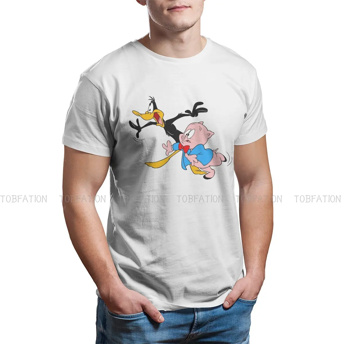 Wrestling Round Collar TShirt Porky Pig A Cartoon Stuttering Like Being Quiet Just Folks Pure Cotton Classic TShirt Men Clothes 
Wrestling Round Collar TShirt Porky Pig A Cartoon Stuttering Like Being Quiet Just Folks Pure Cotton Classic TShirt Men Clothes