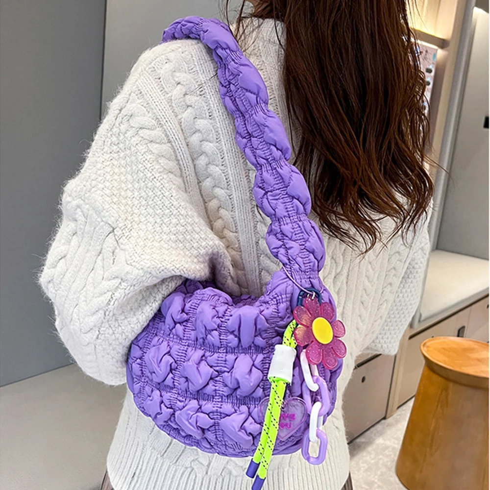 Solid Color Down Shoulder Bags Women Luxury Designer Hobos Pleated Underarm Messenger Bags Fashion Versatile Ladies Handbags Dom
Solid Color Down Shoulder Bags Women Luxury Designer Hobos Pleated Underarm Messenger Bags Fashion Versatile Ladies Handbags Dom