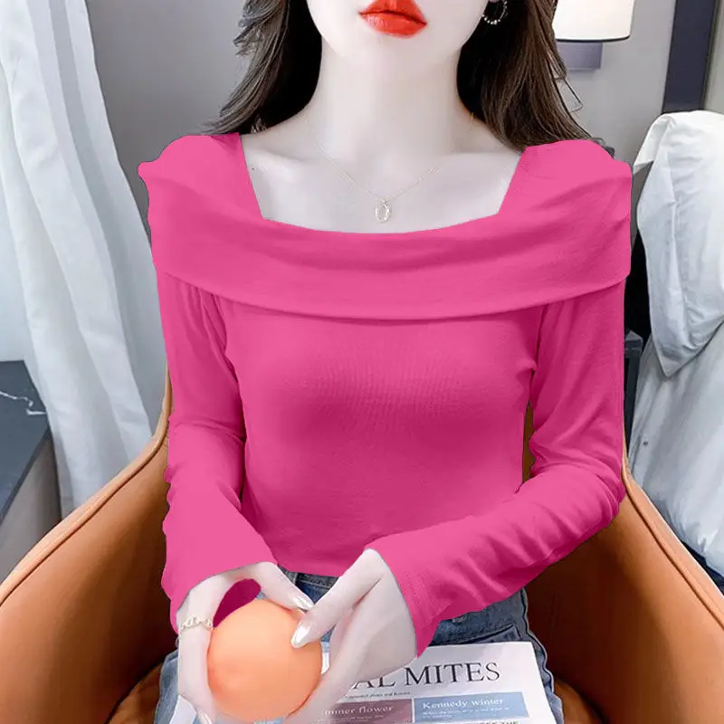 Hikigawa 2023 Autumn Slash Neck Slim T-shirts Casual Chic Fashion Y2k Tops Women Long Sleeve Sexy Basic Sweet Roupas Femininas
Hikigawa 2023 Autumn Slash Neck Slim T-shirts Casual Chic Fashion Y2k Tops Women Long Sleeve Sexy Basic Sweet Roupas Femininas