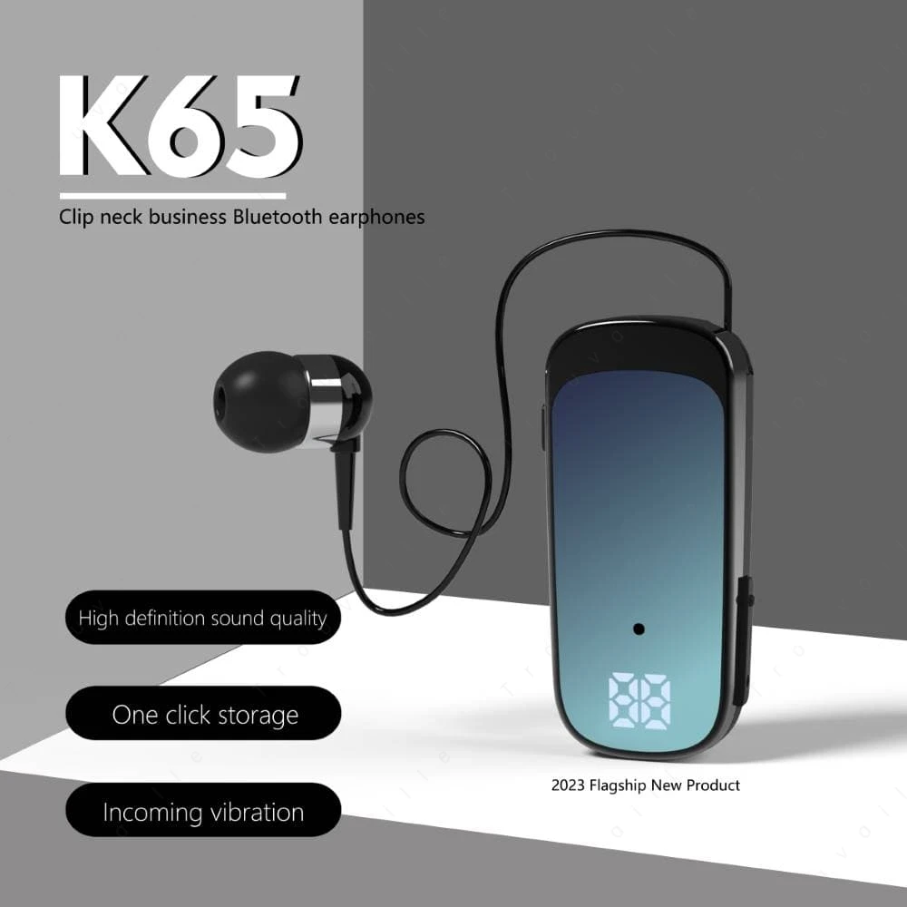 Trouvaille K65 Bluetooth Earphones Wireless Headphone In Lotus Retractable Lavalier Clip Headset Single Ear Handsfree with Wire
Trouvaille K65 Bluetooth Earphones Wireless Headphone In Lotus Retractable Lavalier Clip Headset Single Ear Handsfree with Wire