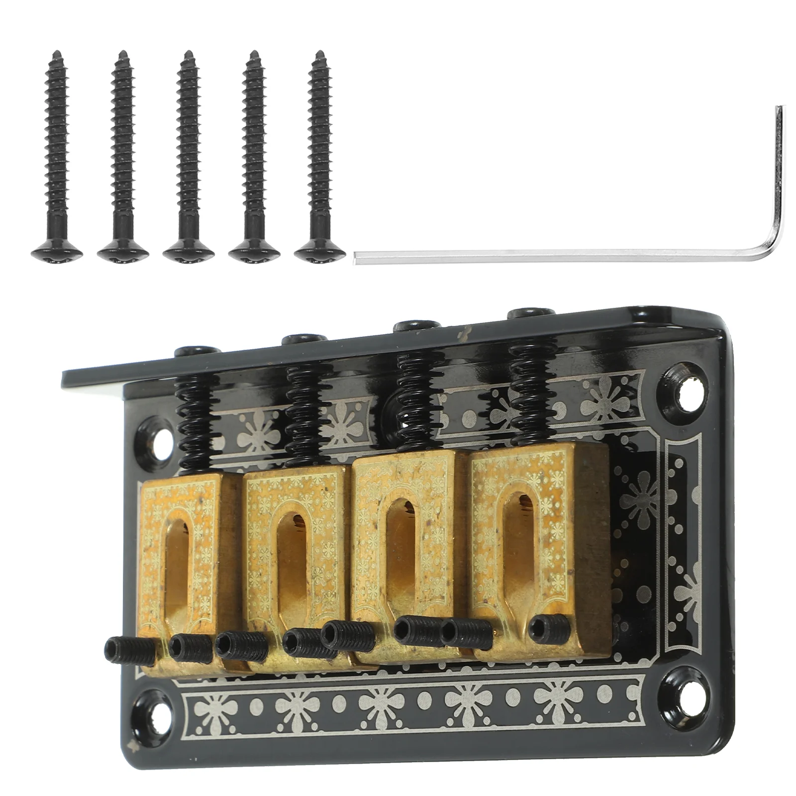 4 String Vintage Bridge Fixed Tailpiece Hard-tail Bridge Set with Screws and Wrench for 4 String Box Guitar Bass Ukulele
4 String Vintage Bridge Fixed Tailpiece Hard-tail Bridge Set with Screws and Wrench for 4 String Box Guitar Bass Ukulele