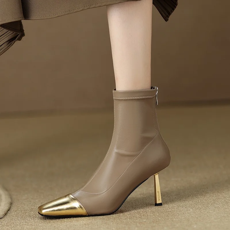 Women's Boots Autumn and Winter Fashion 2022 New Elastic Tight Short Boots Stiletto Square Toe Simple and Elegant Black Shoes
Women's Boots Autumn and Winter Fashion 2022 New Elastic Tight Short Boots Stiletto Square Toe Simple and Elegant Black Shoes