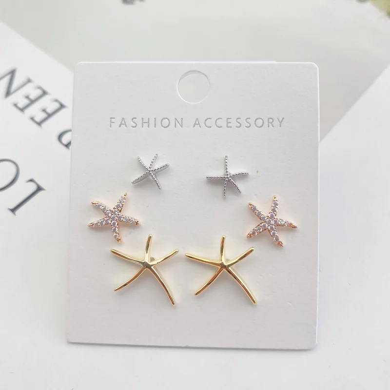 Vanifin Simple 6 Piece Fashion Earrings Set For Women Micro Inlay Artistic Starfish Everyday Style Accesorios
Vanifin Simple 6 Piece Fashion Earrings Set For Women Micro Inlay Artistic Starfish Everyday Style Accesorios