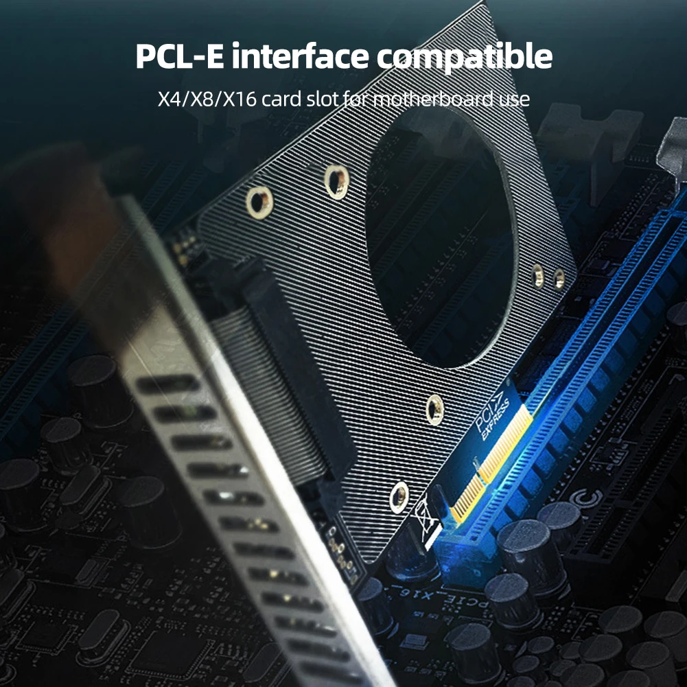 Карта расширения U.2 SFF-8639 к PCI-E X4, карточка расширительного адаптера с вырезами, карта с сильным рассеиванием тепла, поддержка SSD GEN4
Карта расширения U.2 SFF-8639 к PCI-E X4, карточка расширительного адаптера с вырезами, карта с сильным рассеиванием тепла, поддержка SSD GEN4