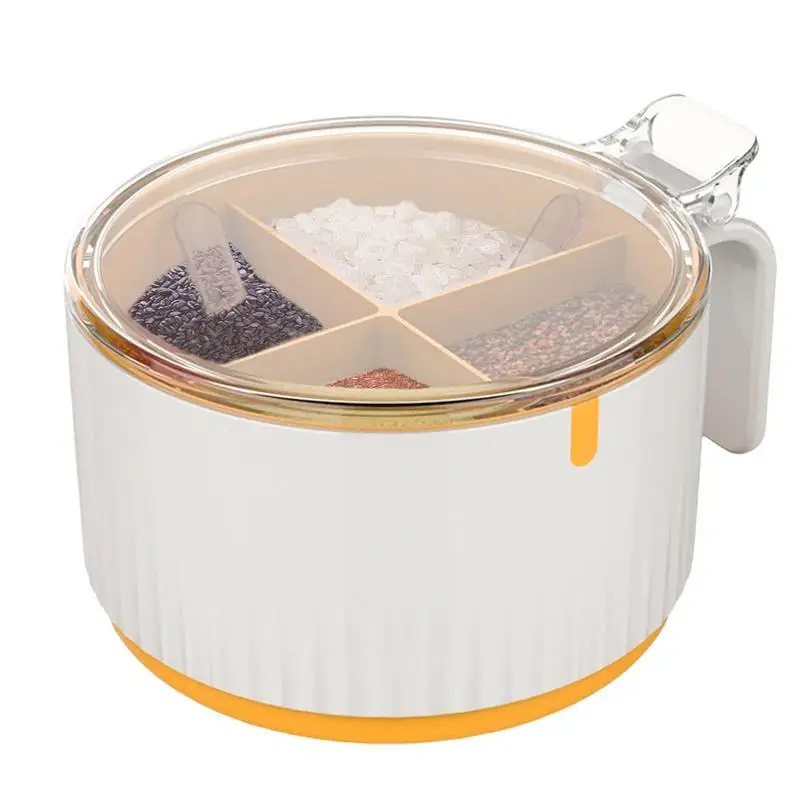 Compartment Seasoning Box 4 Compartments Dust-proof Condiment Containers With Handle Seasoning Box For Salt Sugar Pepper Star
Compartment Seasoning Box 4 Compartments Dust-proof Condiment Containers With Handle Seasoning Box For Salt Sugar Pepper Star
