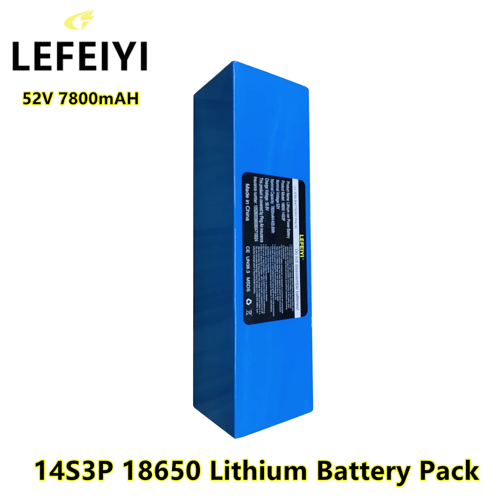 52V 14S3P Bike Battery Pack 7800mAh 1000W 18650 Lithium Battery Balance Bike Electric Bicycle Electric Scooter Tricycle
52V 14S3P Bike Battery Pack 7800mAh 1000W 18650 Lithium Battery Balance Bike Electric Bicycle Electric Scooter Tricycle