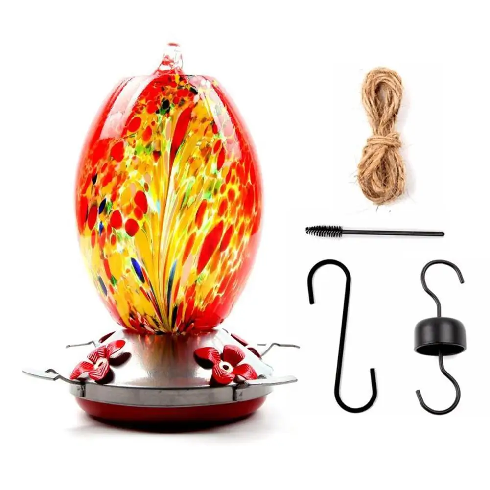 Colorful Humming bird Food Feeder Glass Feeder Drinker Water Feeding Bowl Outdoor Stained Glass Bird Hanging Feeder
Colorful Humming bird Food Feeder Glass Feeder Drinker Water Feeding Bowl Outdoor Stained Glass Bird Hanging Feeder
