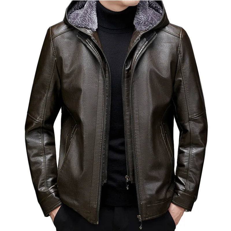 2021 autumn winter new men's leather jacket detachable hat / lamb fur coat business warm Plush windproof leather coat men's top
2021 autumn winter new men's leather jacket detachable hat / lamb fur coat business warm Plush windproof leather coat men's top
