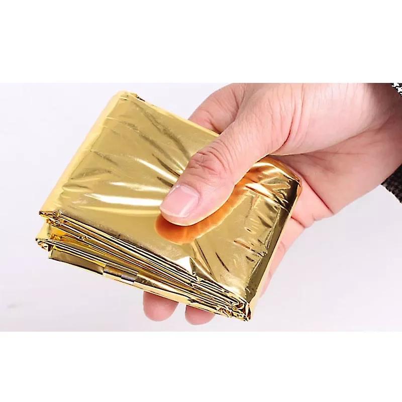 Adults Portable Folding Outdoor Safety Survival Retain Body Heat Emergency Space Rescue Thermal Mylar Gold Blankets 160*210cm
Adults Portable Folding Outdoor Safety Survival Retain Body Heat Emergency Space Rescue Thermal Mylar Gold Blankets 160*210cm