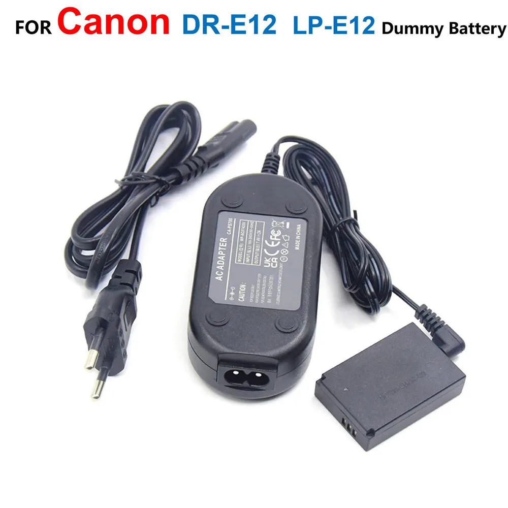 DR-E12 DC Coupler LP-E12 Dummy Battery+ACK-E12 AC Power Adapter Charger CA-PS700 For Canon EOS-M EOS-M2 EOS M10 M50 M100 Camera
DR-E12 DC Coupler LP-E12 Dummy Battery+ACK-E12 AC Power Adapter Charger CA-PS700 For Canon EOS-M EOS-M2 EOS M10 M50 M100 Camera