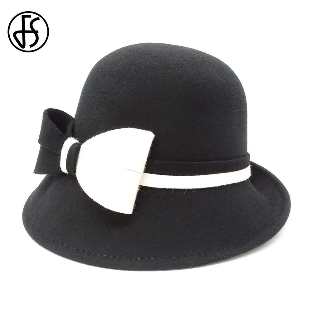 FS Wool Felt Top Hats For Women Fashion Curl Brim Basin Caps Autumn Winter Elegant Bowknot Holiday Dome Fisherman Cap Fedoras
FS Wool Felt Top Hats For Women Fashion Curl Brim Basin Caps Autumn Winter Elegant Bowknot Holiday Dome Fisherman Cap Fedoras