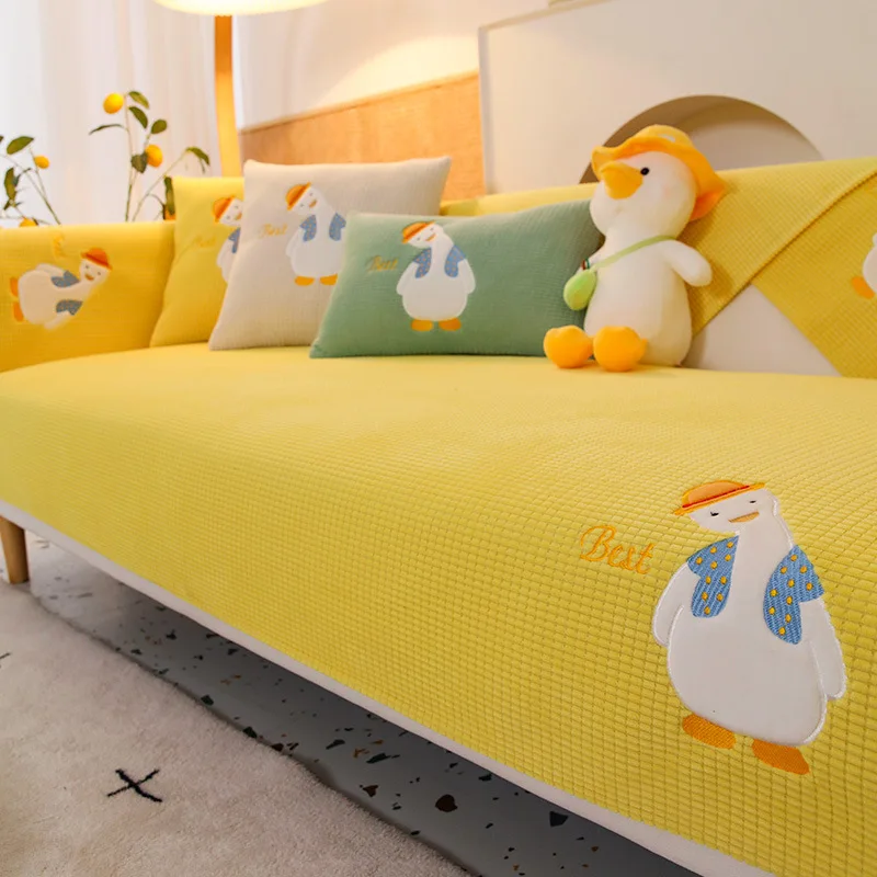 Embroidered Corn Velvet Sofa Cushion Winter Antiskid Solid Color Lovely Duck Simple Modern Plush Four Seasons Universal Cushion
Embroidered Corn Velvet Sofa Cushion Winter Antiskid Solid Color Lovely Duck Simple Modern Plush Four Seasons Universal Cushion