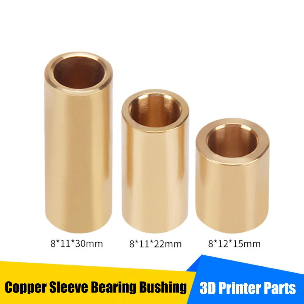 Self Lubricating Brass Copper Bearing Bushing Sleeve 8mm 3D Printer Slider Accessory 8x11x22mm 8x11x30 8x12x15
Self Lubricating Brass Copper Bearing Bushing Sleeve 8mm 3D Printer Slider Accessory 8x11x22mm 8x11x30 8x12x15