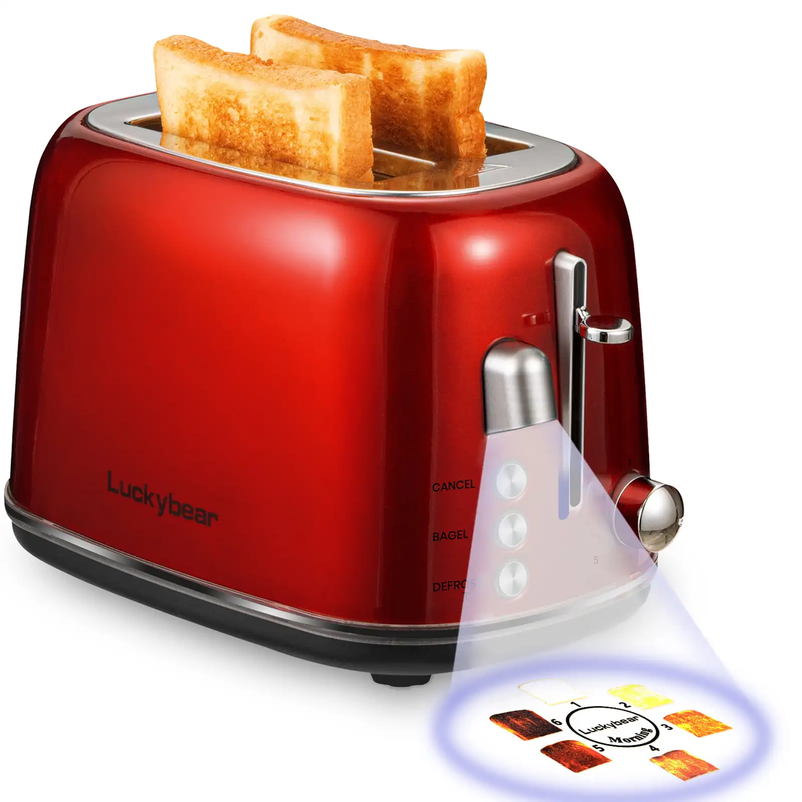 Fast shipping Toaster 2 Slice, Projection Stainless Steel Toasters with Bagel, Cancel, Defrost Function and 6 Bread Shade Settin
Fast shipping Toaster 2 Slice, Projection Stainless Steel Toasters with Bagel, Cancel, Defrost Function and 6 Bread Shade Settin