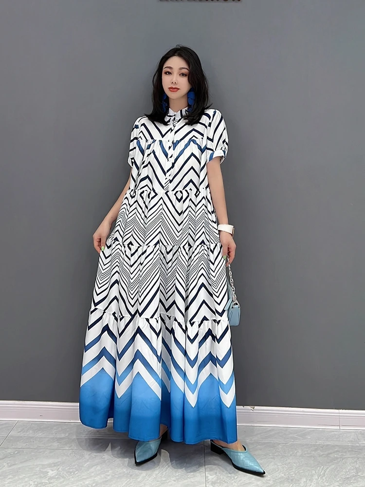 SuperAen 2022 Summer New Fashion Loose Gradient Thin Bottomed A Line Stand Casual Dresses for Women
SuperAen 2022 Summer New Fashion Loose Gradient Thin Bottomed A Line Stand Casual Dresses for Women